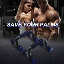 2pcs Push-Up Bars Strength Training - Portable Home Fitness Exercise Equipment With Ergonomic Push-Up Stand, Non-Slip Sturdy Structure, Push-Up Bar Handle For Floor Workouts, Material: PP (Polypropylene), Color: Red, Blue, Green, Universal Type, Non-Electric, 1 Set, Suitable For Thanksgiving, Christmas, New Year, Labor Day, Father's Day - Blue - View 4