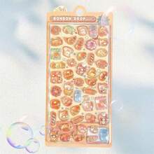 1pc Minimalist And Beautiful Kawaii Series Stickers | Reusable And Residue Free Decoration For DIY Decoration Of Notebooks, Clippings, Diaries, Girls' Favorite Style, Ramadan, Back To School Season, Valentine's Day Gifts, Sticker Stickers - Multicolor - View 9