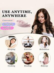 7/4pcs No Heat Hair Curlers, Can Be Worn To Sleep Without Heating, Super Soft Ribbon Wrapped Around Long Hair, Includes Hair Ties And Clips, Can Create Overnight No-Heat Curls, Suitable For All Hair Types, Curling, Hair Curlers, No-Heat Curling, Hair Curlers, Hair Curlers, Curling, Curling Tools - Multicolor - View 6