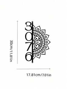 Dreamtimes 向日葵地址牌 玫瑰曼陀罗地址牌 竖式门牌号牌 骷髅头金属万圣节门牌号 户外庭院金属地址牌 - 黑色 - 查看 11