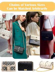 Premium Gold Tone Metal Bag Chain Replacement Strap(15.7-Inch, 23.6-Inch, 35.4-Inch, 47.2-Inch)Adjustable & Multiple Length Options Purse Chain, Lobster Clasp Design For Easy Installation, Compatible With Crossbody Bags, Clutches, Shoulder Bags & Most Handbags, Stylish Handbag Chain Accessory For Bag Upgrade