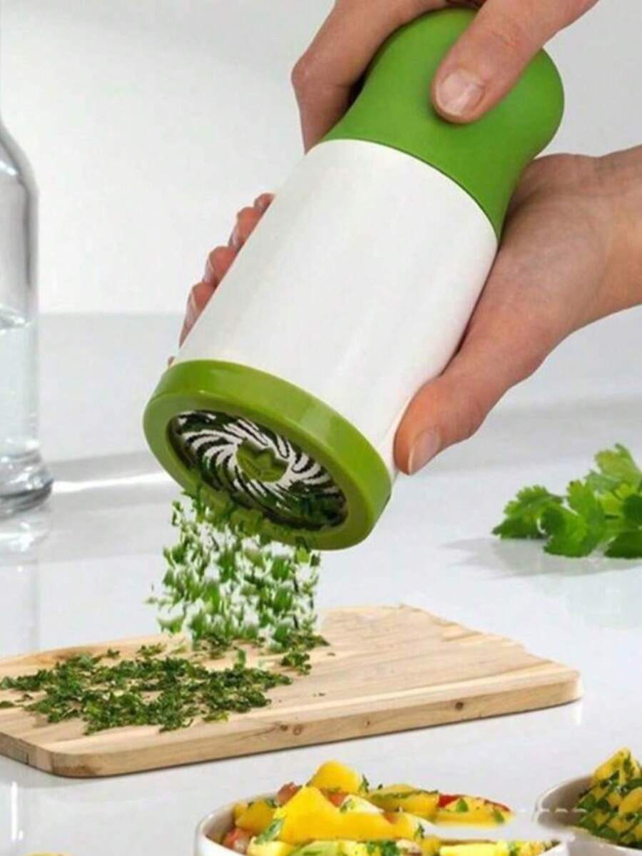 1 máy xay nguyên liệu, máy xay tỏi, máy xay rau mùi, máy xay gia vị (Có thể có một vài lỗi nhỏ do quá trình cắt bằng máy, nhưng không ảnh hưởng đến việc sử dụng bình thường; vui lòng không mua nếu bạn thấy phiền lòng về điều này). - màu xanh lá - Xem 1