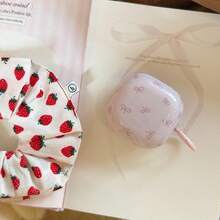 极简粉色蝴蝶结挂环耳机保护套，兼容华为Freebuds 7i、Freebuds 2、Freebuds SE3、Freebuds 5i、Pro 3耳机，可爱韩版风格 - 粉色 - 查看 7