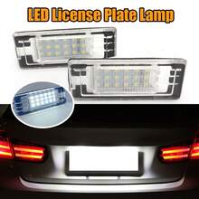 laky For Dacia Duster White LED Licence Plate Lights Logan Renault Espace Laguna Scenic Fluence No False Number Plate Replacement - 2PCS - View 2