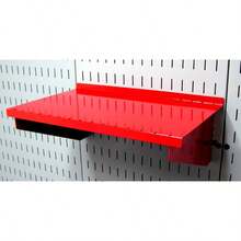 Wall Control ASM-SH-1609 9" Deep Pegboard Shelf Assembly for Pegboard and Slotted Tool Board Red - Rojo - Ver 2