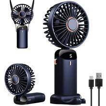 1個夏季手持式風扇，5段速靜音USB充電式便攜迷你電風扇，強勁便攜風扇適用於辦公桌、學生宿舍，超長電池續航力，小型戶外超強冷卻裝置，度假旅行必備，禮物、戶外、海灘、旅行、運動、居家、辦公、日常使用、假期必備、汽車旅行、室內/戶外冷卻，靜音便攜風扇，身體風扇 - 彩色 - 查看 15