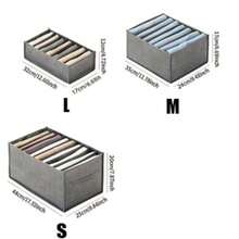 Cutie de depozitare pentru dulap gri cu mai multe compartimente, organizator de sertare pliabil din material nețesut, soluție de depozitare sub pat care economisește spațiu cu mâner ușor de transportat - Gri - Vizualizare 4