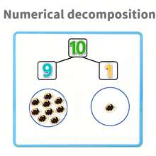 Libro de puzle magnético de letras y matemáticas: Tema de galletas 1-10 Juego de aprendizaje de matemáticas, adecuado para niños de 3 a 5 años, incluye pegatinas de números y alimentos, juguete educativo temprano y divertido, excelente para practicar el conteo y la suma básica, regalo ideal al estilo Montessori para desarrollar habilidades cognitivas y matemáticas - Multicolor - Ver 9