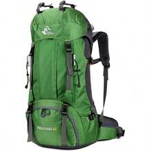 Bseash 60L Waterproof Hiking Camping Backpack With Rain Cover Large Outdoor Sport Travel Daypack Rucksack For Climbing - Green - View 1