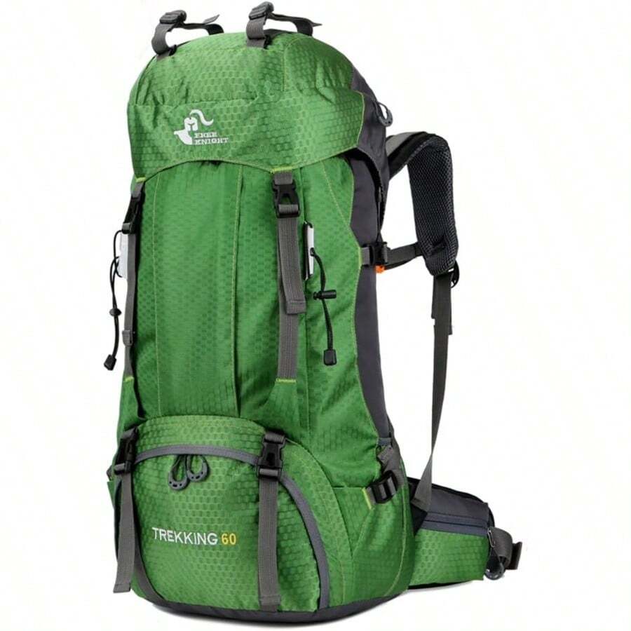 Bseash 60L Waterproof Hiking Camping Backpack With Rain Cover Large Outdoor Sport Travel Daypack Rucksack For Climbing - Green - View 1