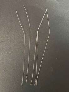 Ultra-Fine Big Eye Beading Needles, Handmade DIY Beading Tools, Beading Threader Needles 0.15/0.2/0.3/0.4/0.5/0.6/0.7mm - Silver - View 8