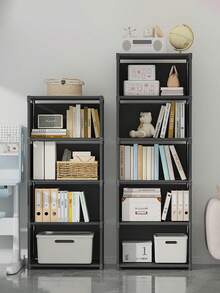 1件装简易防尘学生书架，出租房储物柜，学生宿舍落地式储物衣柜，简易双排多功能储物衣架，卧室落地式储物架 - 彩色 - 查看 4