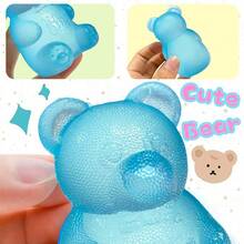 1/4个泰迪熊糖果球挤压玩具，缓解焦虑，帮助集中注意力，麦芽填充，感官游戏挤压玩具，感官减压玩具，慢回弹挤压玩具，生日派对小礼物，礼品袋填充物 - 彩色 - 查看 6