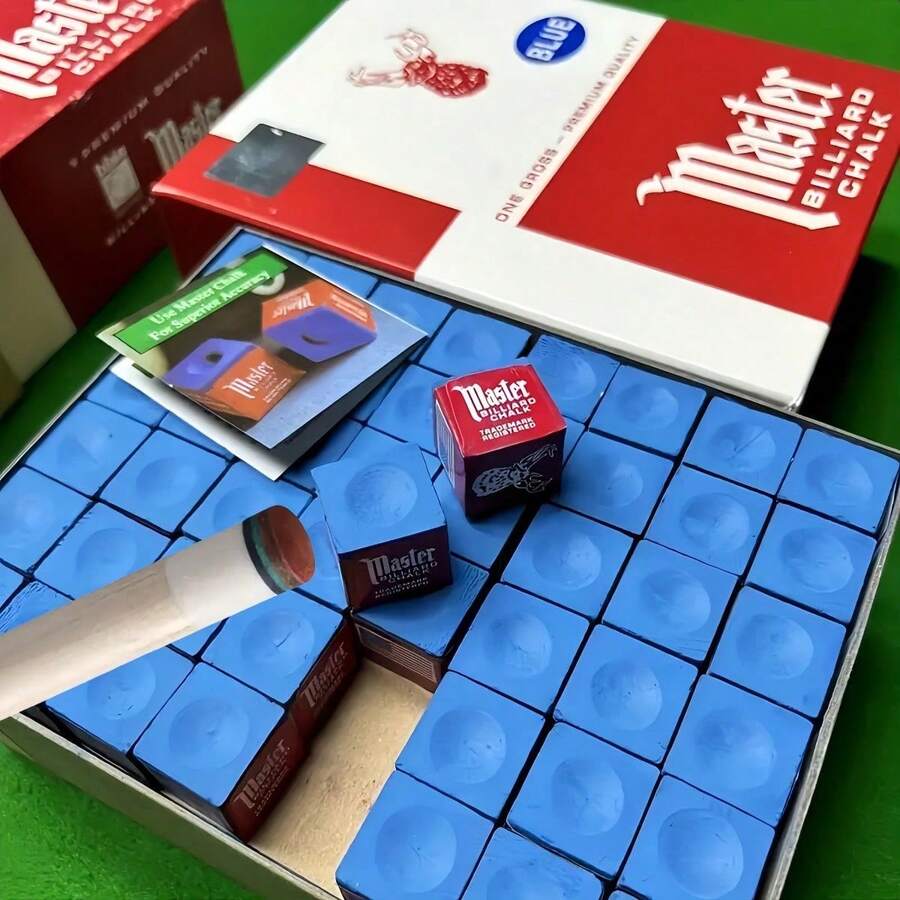 12pcs/Pack High Quality Billiard Chalk, Fine Texture, Durable, Excellent Performance, Suitable For Billiard Cues, Ideal For Sports Enthusiasts, Also Suitable For Thanksgiving, Christmas, Halloween And Other Holiday Celebrations. - Multicolor - View 1