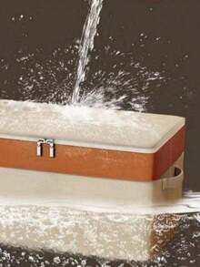 1pc Large Capacity Double-Layer Zippered Storage Box, Space-Saving Organizer For Clothes, Bedding, Suitable For Home, Room, Living Room, Travel - Multicolor - View 11