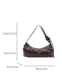 1 pièce Sac à épaule décontracté et pour femme - Marron - Voir 4