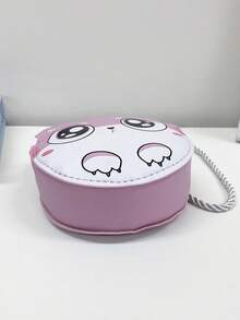 1 pieza Bolso de hombro mini de niña joven con cierre de cremallera, de piel sintética con diseño lindo de gato de dibujos animados, adecuado para uso diario - gato - Ver 10