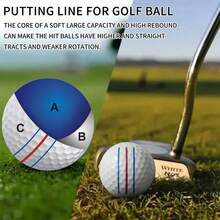 5pcs/Pack High-Performance 3-Layer Golf Balls, Advanced Long Distance Golf Balls With 3 Alignment Lines, Multi-Layer Structure, 40+ Yards Flight Challenge - Ultra Soft Feel, High Swing Speed, Durable