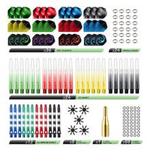 HUANQU 152pcs Darts Accessories Set, Includes: 45mm Aluminum Dart Shafts, 41mm Gradient Color Dart Shafts, PET Dart Flights, Dart Protectors, O-Rings, Suitable For All Darts Players - Vibrant Mixed Colors, Durable PC Material, Compatible With Soft Or Hard Tip Darts, Perfect For Christmas, Valentine's Day, Chinese New Year, Birthday And Other Holidays, Darts Accessories, Best For Christmas, Ideal For New Year - Multicolor - View 4