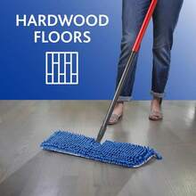 O-Cedar Hardwood Floor 'N More Microfiber 3-Action Flip Mop Refill (2-Pack) | Double-Sided Mop Head With Microfiber And Chenille | Reusable, Machine-Washable Mop Head Replacement - ColorA - 查看 5