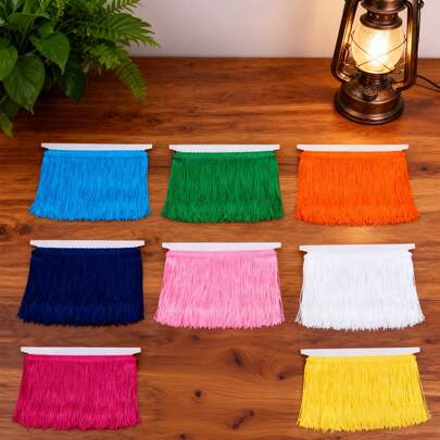 2 Yards Tassel Lace Trim, Sewing Accessory, 15cm Wide, Fringe, Latin Dance Costume Tassel, DIY Clothing Supplies, Crafts, Home & Garden