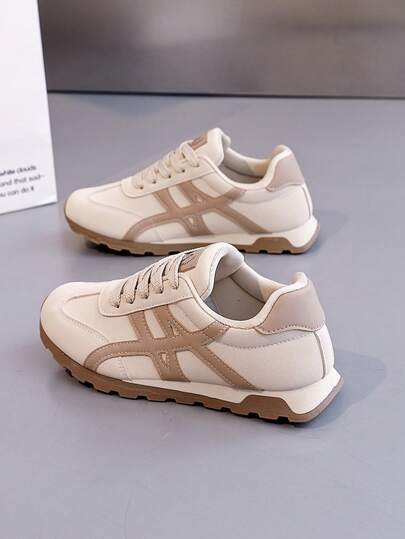 Zapatillas de entrenamiento alemanas mejoradas para mujeres, tenis planos de estilo coreano, versátiles, de moda casual y transpirables