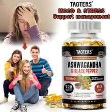 Ashwagandha 1300 Mg With Black Pepper, High Absorption, Stress Response Support Formula, 120 Softgels - 1瓶 - 查看 3