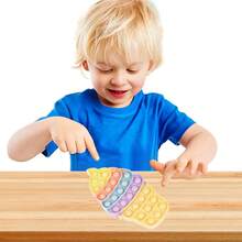 彩色冰淇淋泡泡减压玩具，成人和儿童流行的泡泡破裂玩具，圣诞节、万圣节派对游戏装饰礼物，放松玩具，适合儿童和成人的有趣推挤和时尚游戏 - 彩色 - 查看 11