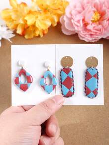 1/4pcs Square Polymer Clay Cutter, Grid Texture Clay Cutter, Suitable For Jewelry Making, Square Grid Tool, Polymer Clay Set, Suitable For DIY Jewelry Earring Making - Clay Cutter - View 3