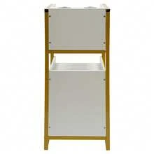 FOGGBET Barber Salon Rolling Trolley Cart, Multifunctional Beauty Salon Storage Rack, Large Capacity Storage Cosmetic Organizer, Barber Station With Drawers And Hair Dryer Racks - White, Gold - View 8