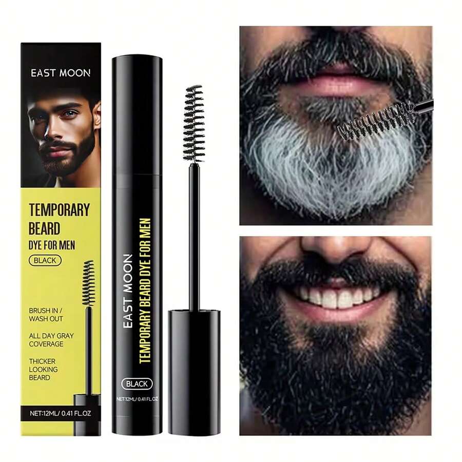 EAST MOON Beard And Eyebrow Dye For Men With Castor Oil. It Colors While Providing Nourishment And Hydration To Facial Hair. Offers A Natural, Durable Shade That Resists Fading. Easy And Fast To Apply. An Ideal For Partners