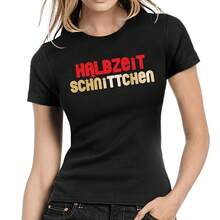 Half-Time Snack World Cup European Championship Girlie T-Shirt - 黑色 - 查看 1