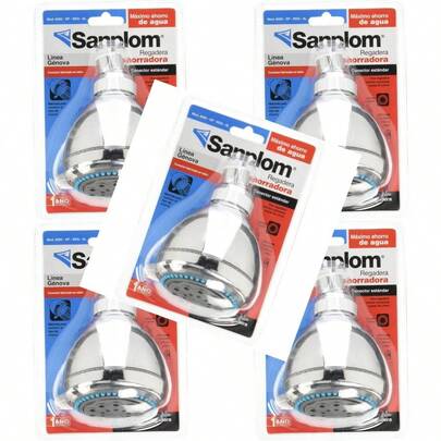 swfggSanplom 8490 Regadera Ahorradora de Agua 3 Funcioneseg