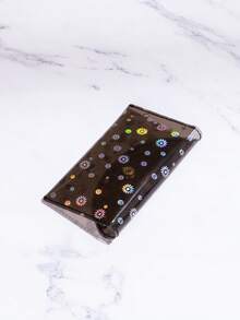 透明彩色全息星形PVC材质炫彩五角星可变换可爱零钱包，女士迷你钱包，小钱包，卡包，旅行必备钱包 - 黑色 - 查看 4