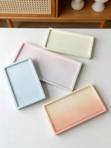 1个多形状硅胶模具托盘，易于脱模，适用于水泥/树脂/DIY工艺品，可用于复活节/母亲节/混凝土复活节/家居装饰 - 白色 - 查看 2