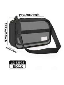 1 Pc Larage Capacity Clear Pencil Cases,Multi Layers Slots Portable Storage Perfect For Office And Diary Enthusiasts Gift Friends,Students Gift Choice Back To School Art Supplies Stationery Drawing Storage Tools,Bag - Clear - View 16