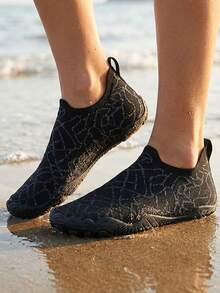 Women Quick-Dry Water Shoes Breathable Stretch Sock Sneakers Non-Slip Lightweight Barefoot Aqua Shoes For Beach Swimming Surfing Hiking Summer - Black - View 8