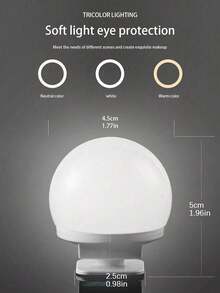 1 Conjunto de 4/6/8/10/12/14 Peças de Luzes para Espelho de Maquiagem, Luzes para Espelho de Vaidade, Luzes LED Dimáveis, Alimentadas por USB, Adequadas para Iluminação de Espelho de Vaidade, Bar, Quarto de Vestir, Quarto, Estúdio de Live Streaming e Outros Locais de Entretenimento, Espelho, Espelho LED, Luz de Espelho, Luz, Iluminação, Decoração de Quarto, Espelho Iluminado, Abajur, Luz de Preenchimento - Luz do espelho de maquiagem - Visão 10