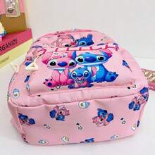 "Lilo & Stitch" Women's & Teens' Backpack - Fashionable Floral & Ice Cream Pattern Backpack - Large Capacity Travel/Daily Use Backpack With Multiple Pockets - Stylish Student Backpack With Adjustable Straps - Official Licensed Merchandise - Multicolor - View 8