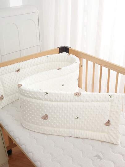 1pc, Available Sizes: 65cm/25.59in, 140cm/55.12in, 200cm/78.74in, 240cm/94.49in, Baby Crib Bumper Soft Bag, Removable And Washable