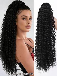 20 Inch Boho Style Claw Clip Ponytail Wig, Women Long Curly Wavy Ponytail, Natural Looking Synthetic Hair - Multicolor - View 13