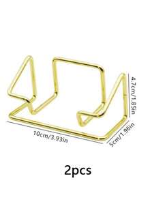 1个现代风格名片架展示架，桌面名片收纳盒 - 一體鏤空名片座 - 查看 9