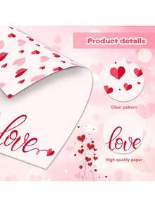 30/60张情人节粉色爱心A4信封纸 - 这款情人节文具套装尺寸为8.5 x 11英寸（约21.9 x 27.9厘米）。套装包含6种不同款式的爱心信封，以及粉色和红色信纸。适用于婚礼请柬、周年纪念贺卡、日期提醒、婴儿派对贺卡、母亲节贺卡、父亲节贺卡，以及向家人和朋友送上甜蜜祝福。