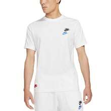 Áo thun ngắn tay cổ tròn thoáng khí, in logo thêu Nike Sportswear. - trắng - Xem 3