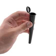 Authentic RAW Black 1 1/4 Size Pre-Rolled Cones 100 Pack Andamp; Tube Free - 如圖所示 - 查看 5