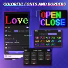 Programmable LED Matrix Panel - Flexible & Bendable Display With Remote Control And App Control, Customizable Pixel Art, Text, Clock, Animation For Store Signs, Game Rooms, Office Decor, Wall-Mounted/Tabletop - RGB - View 7