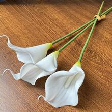 1/4/10 bông hoa loa kèn giả, bó hoa giả, thích hợp cho đám cưới, trang trí sân vườn, phòng khách, phòng ngủ, bàn ăn, trang trí văn phòng, kết cấu sống động như thật, thích hợp cho mùa đông và mùa xuân (màu trắng), có thể dùng để cắm hoa, Lễ Tạ ơn, trang trí mùa đông, hoa giả, Ngày lễ tình nhân, sinh nhật, lễ tốt nghiệp và các dịp khác. - trắng - Xem 4