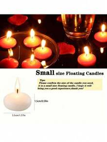 30/10 cây nến nổi không lửa, nến nổi màu trắng không mùi không khói, nến sáp cháy, nến nổi trang trí bình hoa, thích hợp cho bàn ăn, hồ bơi và trung tâm tiệc cưới, bình hoa hình trụ và trang trí nhà cửa, trang trí không gian. - Nhiều màu - Xem 4