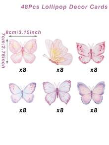 48 chiếc kẹo mút hình bướm trang trí, đồ dùng đóng gói quà tặng tiệc tùng thiết kế hình bướm, thẻ quà tặng, nhãn dán sinh nhật hình bướm, thiệp sinh nhật, đồ trang trí sinh nhật, đồ trang trí tiệc tiết lộ giới tính, quà tặng tiệc, thiệp chúc mừng, túi quà, gói quà tự làm, đồ trang trí hình bướm. - Bươm bướm - Xem 5