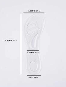 QKC 1 Pair/2 Pairs Silicone High Heel Insoles With Anti-Slip Particles, Suitable For Casual Daily Wear And Long-Time Standing For Women - Multicolor - View 7